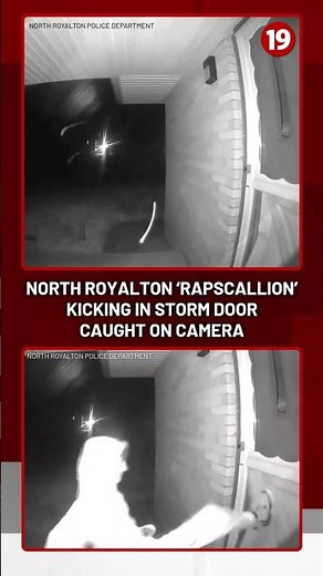 North Royalton ‘rapscallion’ kicking in storm door caught on camera