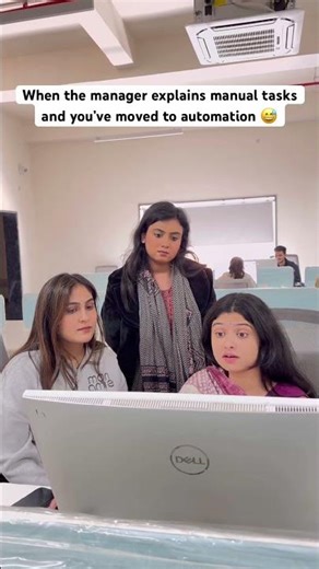 When the manager explains manual tasks and you’ve moved to automation😅 #automation #office #shorts