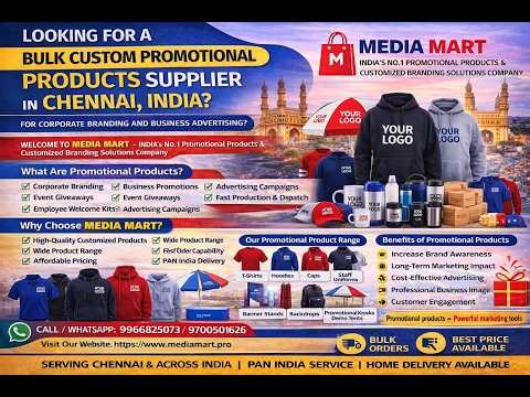 Bulk Custom Promotional Products Supplier Chennai for Corporate Branding & Business Advertising