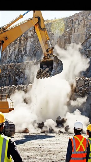 Mining Excavator Removing Rock Layers | Extreme Earth Moving