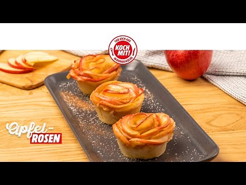 Apfelrosen im Blätterteig 🍎 | Einfaches Rezept