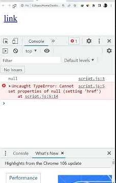 Uncaught TypeError: Cannot set property 'href' of Null in JavaScript | TheCodeLesson #shorts