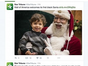 Mall of America, nation's biggest, hires first black Santa
