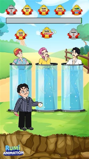 ⚡ Breath holding! 🌊 Will Jinu get caught cheating for Rank 9999 #shorts #jinu #rumi #kpop