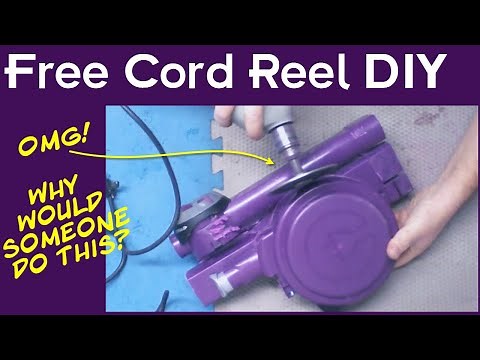 How to Make a FREE DIY Retractable Cord Reel or Drop Light
