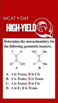 Cis/Trans versus E/Z finally answered! #mcat #mcatprep #organicchemistry #datprep