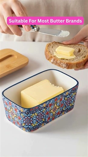 ✅ Bohemian Ceramic Butter Dish ⭐ #butterdish #breakfast #butter #kitchengadgets
