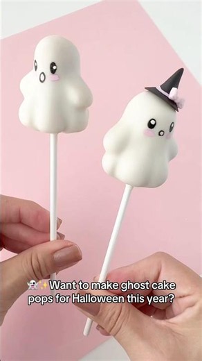 Ghost Cake Pops for Halloween!👻🤍✨