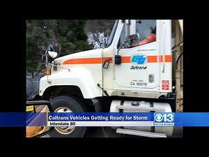 Caltrans Trucks Getting into Position for Coming Storm