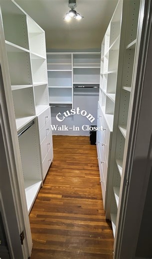 Making every inch count ✨ This older home had a narrow space with varying ceiling heights, and we transformed it into a functional and beautiful solution. From clever storage along two walls to custom drawers and thoughtful design, it’s exactly what our client was looking for. Ready to transform your space? Our rescue crew can help - contact us today! | S.O.S. - Storage Options & Solutions, Inc.