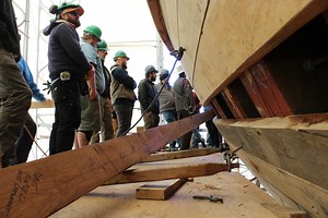 6.3K views · 142 reactions | A major milestone achieved for the Mayflower II Restoration Project - the last hull plank below the wale has been installed! This is often known as the "whiskey plank." Watch to learn why! The shipwrights from Mystic Seaport Museum and Plimoth Plantation have milled, steamed, fit, and installed 182 hull planks - 20K board feet sourced from Denmark's royal managed forest - during the restoration of this national treasure. | Plimoth Patuxet Museums | Facebook