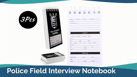 Police Field Interview Notebook,Law Enforcement Incident Report Notepads,Security & Police Gear, EDC Officer Notebook, Cop Gifts,Spiral Notebook,10Pcs (10Pcs Police)