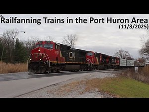 Railfanning Trains in the Port Huron Area (11/8/2025)