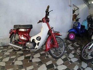 Honda c70 swap engine pakai supra .