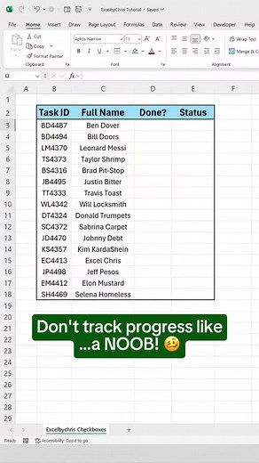 How to use checkboxes in Excel! 🤯 #excel #spreadsheet #corporate