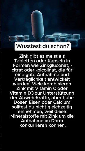 Beste Zinkformen & Kombinationen mit Vitamin C und Vitamin D3