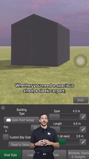 Looking for a unique shed design that's practical and suits your style? Look no further than the Fair Dinkum Builds Shed Designer App. Customise your shed with ease - choose from different sizes, roof pitches, COLORBOND® steel colours, and add-ons like windows, lean-tos, and more. Download the app now and see your dream shed come to life before your eyes!  | Fair Dinkum Builds Gladstone | Facebook
