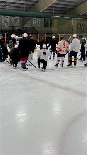 Coaches make all the difference! Brian Chandler speaking with his players. | Oklahoma Warriors Veteran Hockey Association