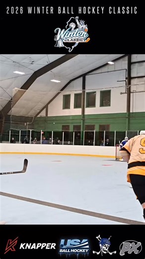 Playoff intensity from the opening whistle as the Gods score against the Warriors. @ball.hockey.winter.classic @pittsburghgods | USA Ball Hockey