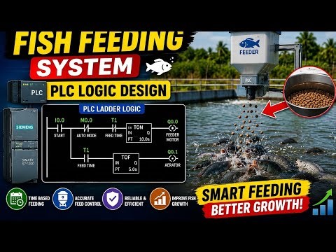 Automated Fish Feeding System using PLC 🐟 | Ladder Logic Design
