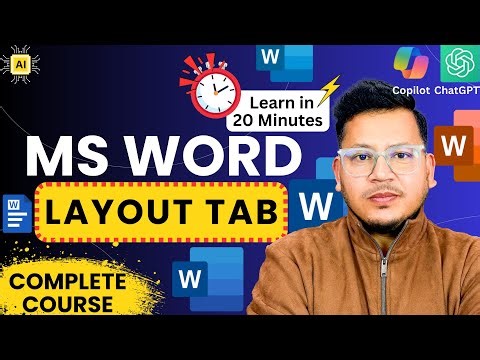 MS Word Layout Tab Tutorial in Hindi | Page Layout Full Explanation
