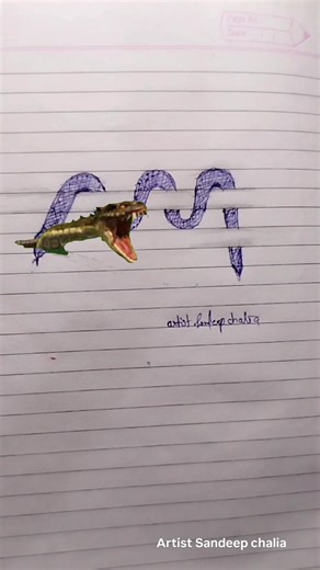 wait for end 🤯 anaconda drawing 🐍...#artistsandeepchalia #art #anaconda