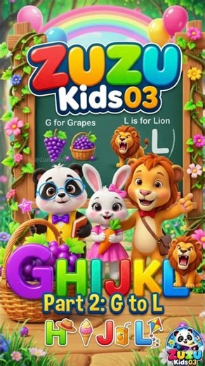 Fun ABCs for Toddlers: Letters G, H, I, J, K, L! ✨#shorts #abcshorts #ytshorts #kidslearning