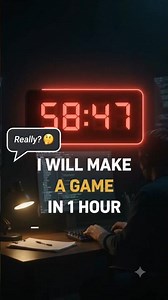 First game in 1hour💡Is it realistic to make a game in 1 hour? #coding #gamedev #tutorial #ai #godot
