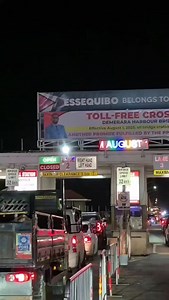 1.9K views · 268 reactions | HISTORY MADE: Commuters celebrate at the Demerara Harbour Bridge as it is now toll-free, along with the Mackenzie-Wismar and Berbice River bridges, as was promised and now delivered from midnight on August 1 2025 by the President Irfaan Ali-led PPP/C administration. | Department of Public Information | Facebook