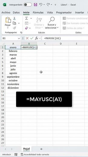 Cómo poner letras mayúsculas en Excel en segundos 🔠 #excel #productividad #trucosexcel #exceltips