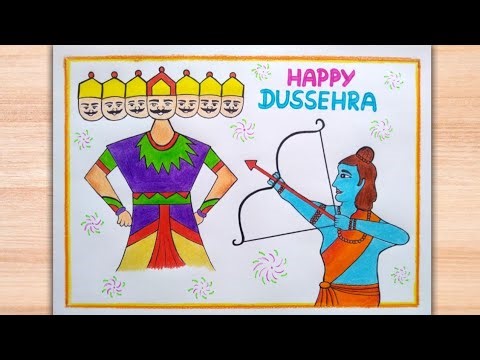 How to draw ravan step by step/ Dussehra drawing easy/ easy ravan drawing/Dussehra activity drawing