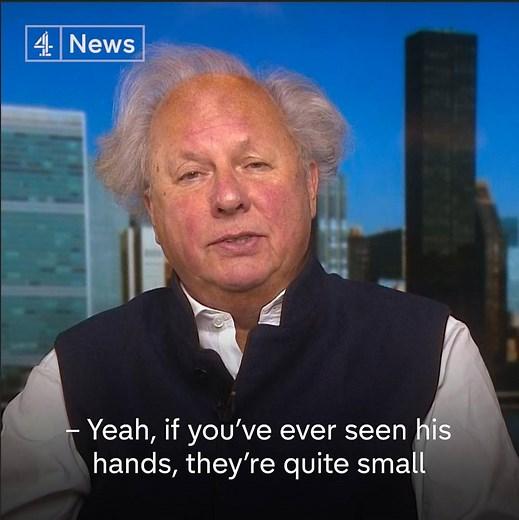 "If you've ever seen his hands, they're quite small." Outgoing Vanity Fair editor Graydon Carter says he doesn't regret calling Donald Trump a "short-fingered vulgarian" in the 1980s. | Channel 4 News