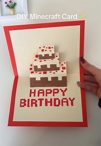 DIY Minecraft Pop-Up Card for Birthday Gifts