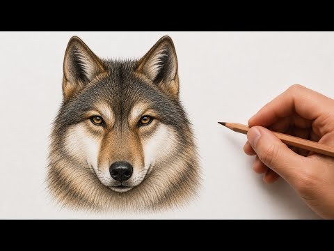 How to Draw a Realistic Wolf with Pencils | Step-by-Step Tutorial