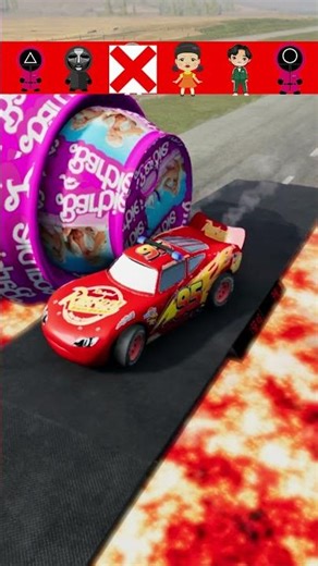 Mini car, MsQueen,Bollord Vs BeamNG.Drive,Beamng Shorts #014