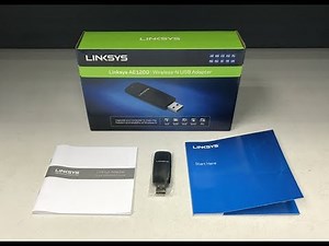 Linksys AE1200 Wireless-N N300 USB Adapter Unboxing