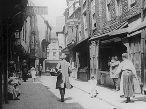 The famous Shambles in York as it was in 1920. No tourists! Courtesy of Yorkshire Film Archive & North East Film Archive. #BritainOnFilm | BFI