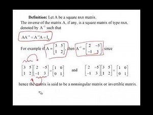 Lecture 16: Matrix inverse 1