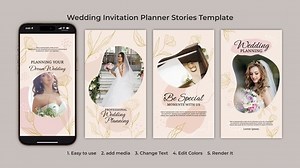 Videohive Wedding Invitation Planner Stories Template - 54684883 AEdownload.com