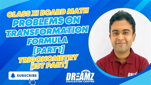 Watch the MATH Class of Trigonometry [1st Part] [Lesson 13] on Problems on Transformation Formula [Part 1] for Class 11 CBSE, ISC & State Board Exam Preparation in ENGLISH Version [Teaching in HINDI & All Terms in ENGLISH] by SUVA RUDRA SIR Watch The Full Video 👉 https://www.facebook.com/share/v/1YWULbWLqB/ ✨ Visit our website now for access to top-notch educational resources: https://dreamzonlineclass.in https://dreamzkolkata.com ✨ Download DREAMZ ONLINE CLASS Android APP now from GOOGLE Play 