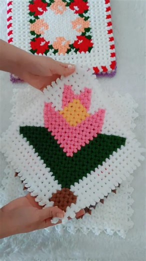 New trendy square bath sponge models | Handmade with love and care #handicrafts #knittedbathspong...