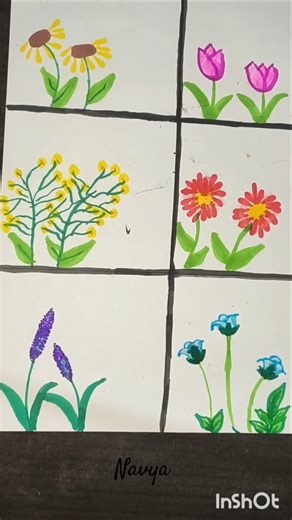 different type of flowers ☺️👻 #trending #shorts #myartwork