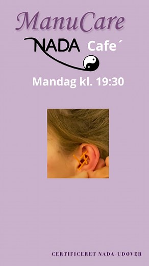 Der er enkelte ledige pladser på mandag i Cefeén i ManuCare. Jeg sætter NADA kl. 19:30 og du sidder i ca. 45 minutter. Når vi er færdige får I vand og en lille kop NADA-te. Tag gerne en bestie med 👭 men registrer dig/jer på www.manucare.dk/event for at sikre jer pladsen. 🥰 Vi ses👌 Manuela/ManuCare | Manucare