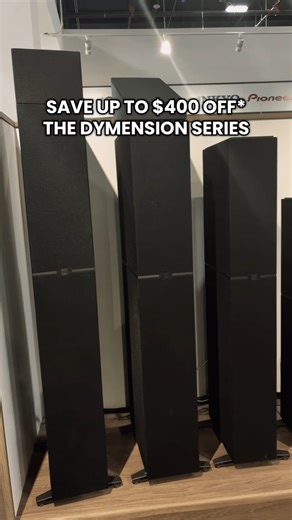 Save Up To $400 OFF* The Definitive Technology Dymension Series! 🔊✨ Bring your home theatre to life with the Dymension Series. Designed for powerful, room-filling sound and cinematic detail. From immersive movies to high-fidelity music, these speakers deliver the performance true audiophiles demand. 🛍️ Shop the Definitive Technology Dymension Series now at Gibbys.ca 🍁 Proudly Canadian owned & operated since 1964. #gibbys #gibbyselectronicsupermarket #DefinitiveTechnology #Dymension #speakers 