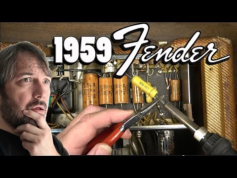 1959 FENDER CHAMP 5F1 Guitar Amp Repair, Restoration & Demo
