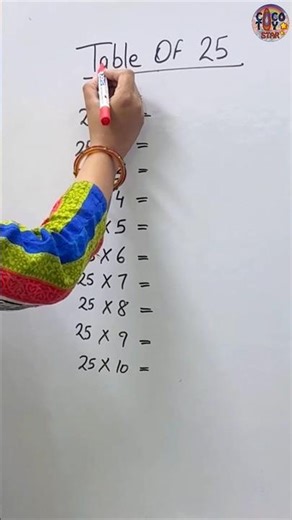 Shortest Trick of Table 25 #learning #table #education #mathematics