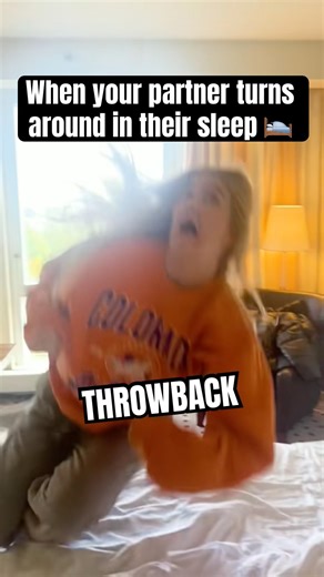 When your partner turns around in their sleep 🛌 #relationship #sleeping