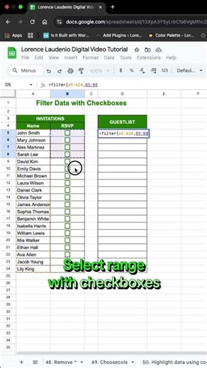 Filter Your Data Instantly Using Checkboxes in Google Sheets!