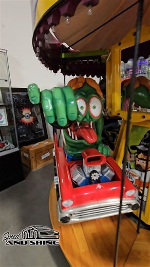 So cool to see ED "Big Daddy" Roth art work at the Galpin Auto Sports - G.A.S. collection #ratfink #ratfinkart #bidaddyroth #carlifestyle #carspotting #carswithoutlimits #AutomotiveHistory #automotiveart | Speed and Shine