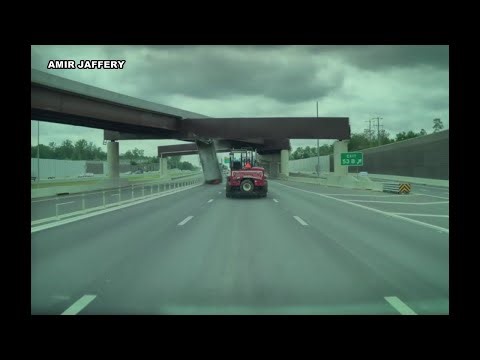 Dump truck hits overpass beam along I-66 in Virginia